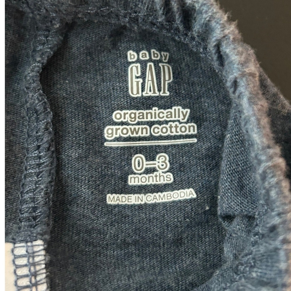 Baby Gap Blue Heather Organic Cotton Jogger Pants 0-3 Months 1341 - Picture 5 of 13